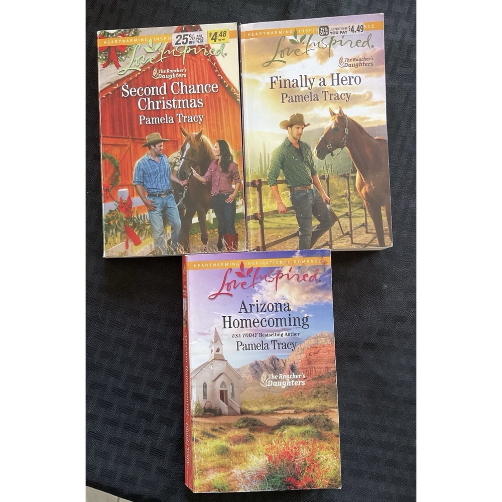 Lots of 3 Love Inspired, "The Rancher's Daughter" Paperback Series Pamela Tracy